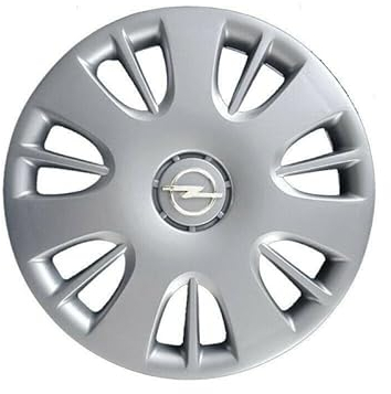 Kit mit 4 anpassbaren Radkappen – für OPEL Astra Corsa Combo MERIVA SIGNUM Vectra Zafira (Chrom-Logo) – Durchmesser 15 Zoll