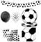Mitdir 79 piezas de vajilla de fiesta de fútbol blanco y negro de fútbol vajilla de cartón para cumpleaños infantiles decoración de fiesta de fútbol platos de papel para 20 invitados