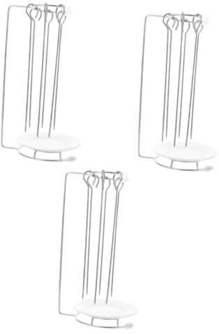 PRETYZOOM 3 Set Griglia Barbecue in Acciaio Inox Porta Spiedini Per Barbecue Accessori Per Barbecue Per Hot Dog Griglia Per Spiedini Di Kabob Spiedini Piatti Acciaio Inossidabile