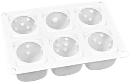 Silicone Chocolate Mold - Dice Silicone Mold | Multipurpose Chocolate Moulds Food Molds | 6-Grid Design Chocolate Candy Mold Heat-Resistant Baking Molds for Home Baking Shops