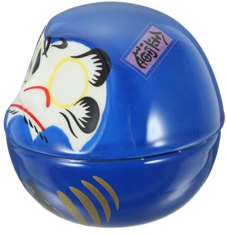 TOYANDONA Japanische Keramik Puppe Glückskatzen Dekor Blau Wackelnde Figur Als Wohn Und Büro Ornament