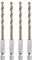QUARKZMAN 4Pcs Foret Hélicoïdal en Acier Rapide au Cobalt M35 4mm Dia 1/4 Tige Hexagonale