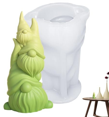 Dioeazh Silikonform Gießform Ostern Wichtel Kerzenformen Frühling Osterwichtel Giessform Silikon für Frühlingsdekor Valentinstag Ostern Geschenk
