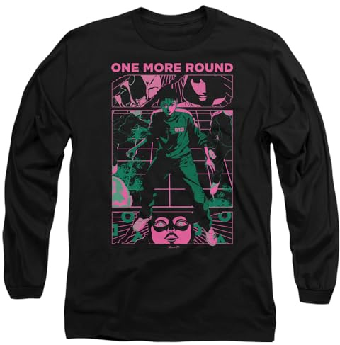 Squid Game Unisex One More Round Anime Unisex Long Sleeve T Shirt T-Shirt