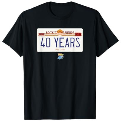 Back To The Future 40th Anniversary License Plate T-Shirt