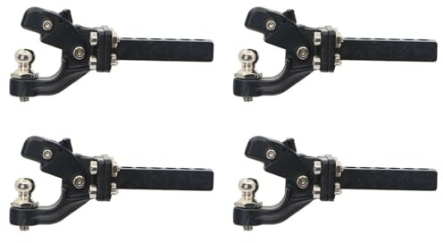 Kznifmk 4 x Anhängerkupplung für Auto 1:10 Scx10 90046 90047 Trx4 Rc