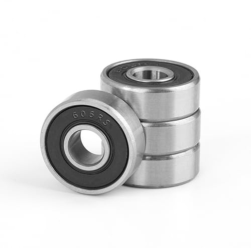 4 Stück 606-2RS Kugellager Miniatur Rillenkugellager, 6x17x6mm Skateboard Radlager mit Gummi Doppelt Abgedichtet, Chromstahl und Vorgeschmiert, für DIY, Inlineskates, Rollschuhe, Tretroller