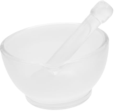 HAWILLOSCH Mortero De Vidrio De Recipiente Para Moler y Triturador De Pimienta Para Cocina Tazón Para y Especias