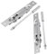 Tofficu 2 Set Serratura Sicurezza Acciaio Inossidabile per Porta Chiusure Scorrimento per Porte e Doppie Installazione Facile e Resistente per Case e Negozi