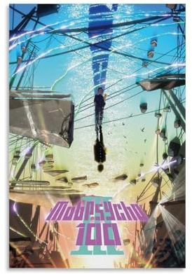 VMEOLLXUU Comics Mob Psycho 100 Character Art Poster Dekorative Malerei Leinwand Wandkunst Wohnzimmer Poster Schlafzimmer Malerei 08x12inch(20x30cm)