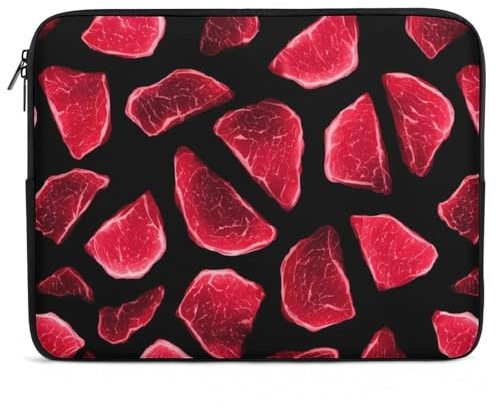 Meat Slices - Borsa per computer portatile con scomparti per Ultrabook, Stile:, 10inch