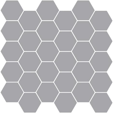 vidaXL Piastrella Esagonale 20 pz Grigio 30 x 30 cm Poliuretano e PET
