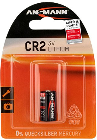 ANSMANN CR2 Pile au lithium 3V, 1 pièce, CR15270, pile pour appareil photo pour ouverture de porte de garage, système d'alarme, déclencheur radio, appareils de mesure, sonnette