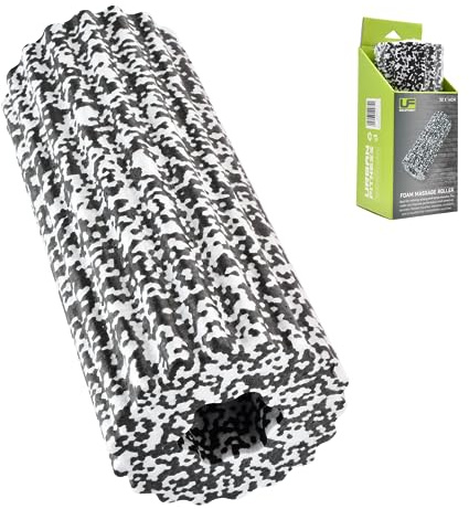 Urban Fitness Foam Massage Roller Trigger Point Muscles Therapy Massager for Rapid Recovery, Black White