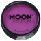 Moon Glow Pro Intensiv Neon-UV-Gesichts- und Körperbemalung in Kuchentöpfen, professionelles wasserbasiertes Gesichtsbemalungs-Make-up für Erwachsene und Kinder (Intensives Lila, 36 g)