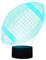 KINGCOO 3D Illusion Tischlampe Nachtlampe, LED 7 Farben ändern Touch Switch Schreibtischlampe Nachtlichter Schlummerleuchten für Kinder Valentinstag Geburtstags Geschenk (Rugby-1)