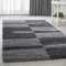 HomebyHome Shaggy Teppich 200x300 Wohnzimmer (200 x 290 cm) - Hochflor Teppich Grau und Anthrazit Extra Weich und Flauschig - Bettvorleger Teppich für Schlafzimmer, Küchenläufer - Carpet, Halı, Kilim