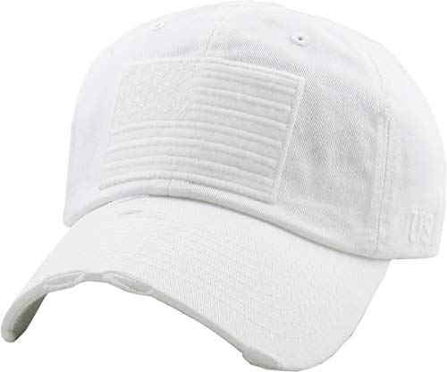 KBETHOS Tactical Operator Collection USA Fishing Mesh Ballcap Flag Patch America Outdoor Trucker Baseball Cap, White Tactical Operator Classic, Einheitsgröße