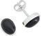Ohrstecker 925 Silber Onyx schwarzer Stein Edelstein Ohrringe echt Silber Damen Sterling Silber Stecker Geschenk(MOS-040-03)