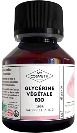 MyCosmetik - Glycérine végétale BIO AB 100% Pure et Naturelle - Actif cosmétique - Hydratant et adoucissant - 500 ml