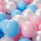 KiddyMoon 100/6Cm ∅ Balles Colorées Plastique pour Piscine Enfant Bébé Fabriqué en EU, Baby Blue/Rose Poudré/Perle