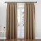 PONY DANCE Thermogardine mit Kräuselband 2er Set H 200 x B 140 cm Verdunkelnde Vorhänge Wohnzimmer Verdunkelungsvorhang für Schienensystem Gardinen Blickdicht, Cappuccino