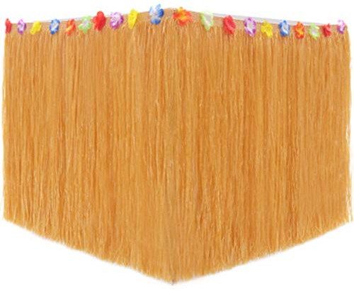Xinlie Hawaii Tischröcke Hawaiianischer Tischrock Hibiscus Grass Tischrock Hawaiian Party Dekoration Kit Hawaii Luau Tischröcke für Hawaii Tiki Bar BBQ Tropischen Strand Dekoration (108.7×29.5in)