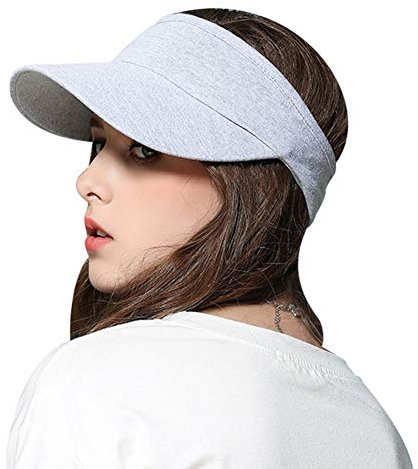 Gisdanchz Tennis Uomo Cappellino Donna con Visiera Cappellino con Visiera Cappellino con Visiera Donna Cappello Donna Estivo Cappellino Visiera Abbigliamento Tennis Uomo Grigio Chiaro