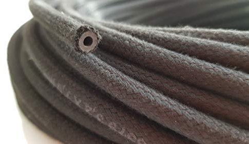 Cotton Braided Reinforced Rubber Fuel line/Petrol Pipe,2m Lengths (5mm x 10mm)
