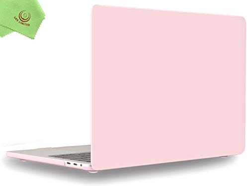 UESWILL MacBook Pro 13 inch M1 M2 Case 2024 2023 2022-2016 Release Model A2338 A2289 A2251 A2159 A1989 A1706 A1708, with USB-C Touch Bar, Matte Hard Shell Case Cover, Rose Quartz