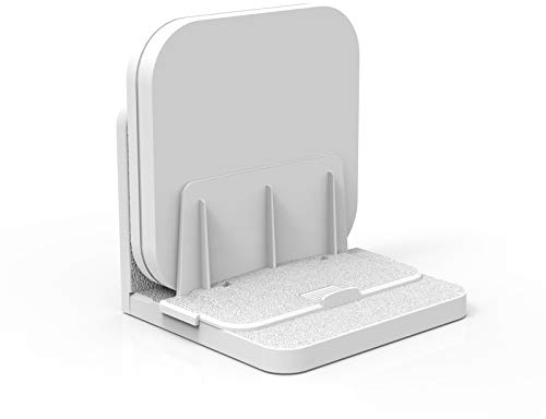 sciuU Supporto da Parete Universale, for Box TV/Switch di rete/Modem/Router, Compatibile con Apple TV, Sky Q mini, ecc.. Multiuso Scaffale, Installazione con 3M Adesivo o Viti, Bianco