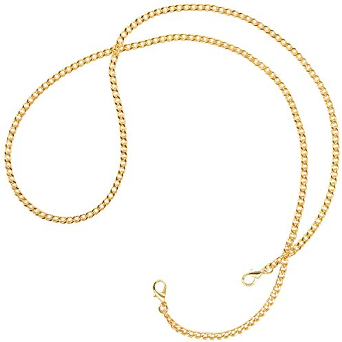 mtb more energy® Wechsel-Kette für Umhänge-Handyhüllen - Metall (Gold, klassisch) - mit Karabinerverschlüssen - Ersatz für Handykette Band Seil Kordel