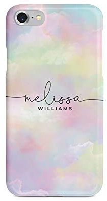 Tirita Personalised Phone Case Cover Compatible with iPhone 6 & 6s - [04 - Colourful Rainbow Clouds]