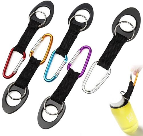 Flaschenhalter Gürtel Rucksack, 5 Stücke Karabiner Set Bunt Getränkehalter Flaschenhalter Clip Farbe Karabinerhaken Aluminium Set Klein Zum Laufen Freien Angeln Camping Joggen Expedition Bergsteigen
