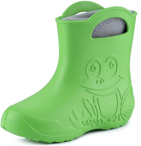 Ladeheid Stivali Bambino e Bambina in Eva LA-CA-03 (Verde/Grigio, 34/35 EU)