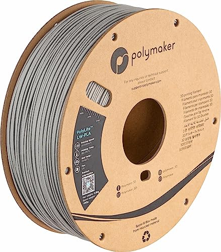 Polymaker PolyLite LW-PLA - 1.75mm - 800g - Grau