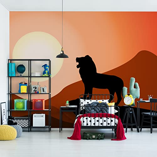 Muralo VLIES FOTOTAPETE 180x120 TAPETE Wandtapeten Afrika Sonnenuntergang LÖWE Natur Spielzimmer Kinderstube Moderne Wandbilder XXL Wand Dekoration Abstrakt Luxus Br. 180 cm x Hö. 120 cm