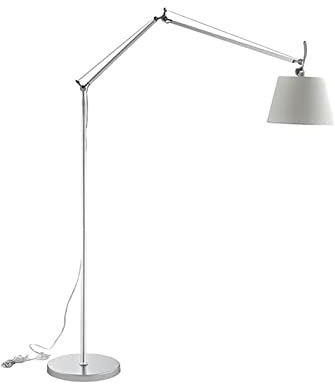BPHUI Floor Lamp for Living Room Floor Lamp Adjustable Swing Arm Standing Reading Light with Hanging Shade and Foot Switch for Living Room, Bedroom Standing Lamp Home Decoration (Size : Large)