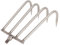 Râteau à Main à 4 Dents, Râteau à Arbustes Universel en Acier Inoxydable de 8 Mm de Diamètre, Petit et Léger, Facile à Transporter, Râteau de Jardin, Râteau à Mauvaises Herbes Aquatiques(L)
