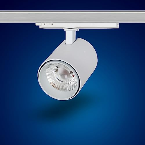 Mextronic 3-Phasen-LED-Strahler für Stromschienen LED 3 Phasen Strahler CCT 28W Cilo W-D38 3000K/4000K/5000K für Schienensystem