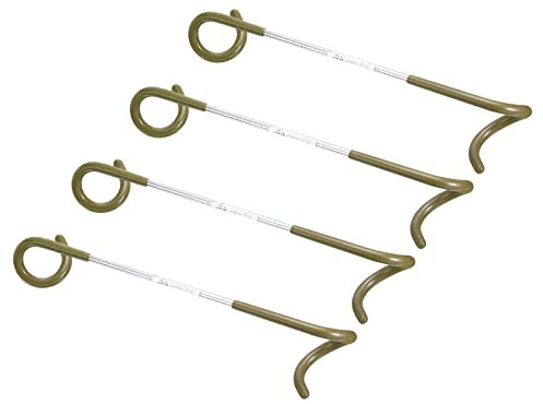 PATIKIL Camping Lantern Hook Hanger, 4 Pack Camping Equipment Tent Lamp Hook Pole Hanger for Outdoor Hiking, Sandy Brown