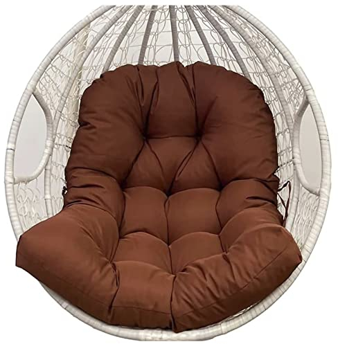 PJDDP Hängesessel Kissen, waschbar Sitzkissen für Hängesessel, Polster & Baumwolle Sitzkissen für Hängestuhl Auflage für Rattanstuhl Hängeschaukel, Ersatzkissen Hängekorb Kissen,Braun