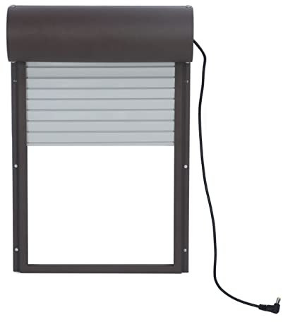 Automatische Hühnerstalltür, Elektrischer Hühnerstall-Türöffner Batteriebetriebene Hühnerstalltür mit Zeitschaltuhr Aluminium Farm Türöffner für Huhn, Ente, Gans
