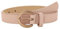 EFLAL Cintura da donna con fibbia ad ardiglione in oro rosa da donna semplice vintage da 105cm, cintura elegante con decorazione del vestito, Rosa