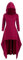 Renaissance-Gothic-Hut-Kleid Jacke mit langem Ärmel Hut mit niedrigem Mantel Renaissance-Halloween-Hexe-Kleid mit Mantel(Red,L)