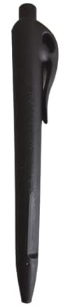 Detektierbarer Kugelschreiber, robust, einziehbare Mine mit Clip - detectable retractable pen (10 Stück, Schwarz)