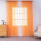 BOYOUTH Tende trasparenti in voile tinta unita, con occhielli per finestra, per camera da letto, soggiorno, hotel, arancione, 2 pannelli, 130 x 260 cm