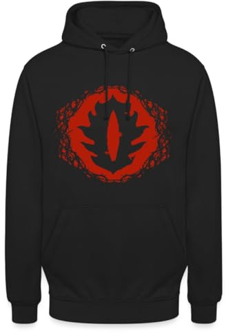 Spreadshirt Der Hobbit Das Auge Saurons Unisex Hoodie, M, Schwarz