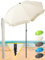 Menz Sonnenschirm Strand - UPF 50+ Sonnenschutz Strand, Strandschirm Ø 180 cm, Sonnenschirm mit Schutzhülle, Strandschirm windfest stabil, Fb. Taupe