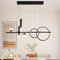 Eoodis Moderne LED Pendelleuchte 100cm Dimmbar Linearer Hängeleuchte mit Fernbedienung Pendelleuchten für Küche, Esszimmer, Wohnzimmer (Schwarz 48W)